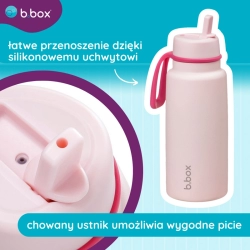 Butelka termiczna ze składanym ustnikiem B.Box PINK PARADISE termos ze stali nierdzewnej 1 litr